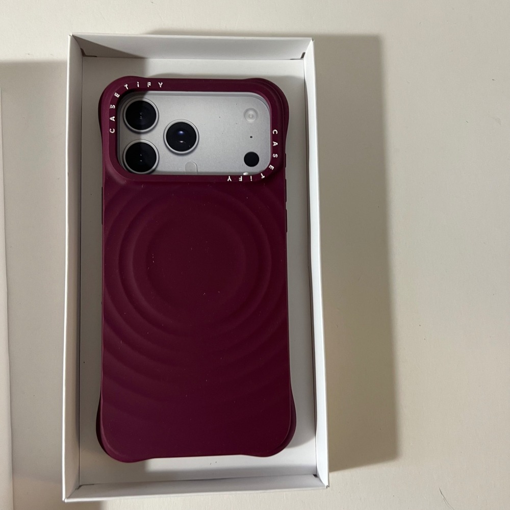 Casetify 17 Pro Max Ripple Case Mulberry Wave Textured Silicone Design NIP